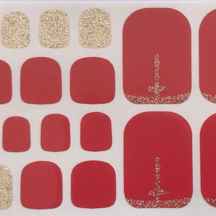 Kids & Toes - Bright Red & Gold