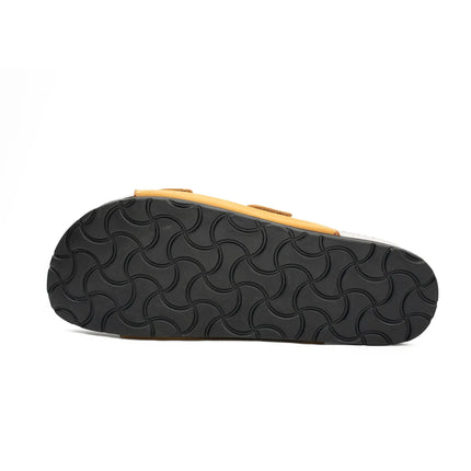 Yellow Adjustable Slide Sandals
