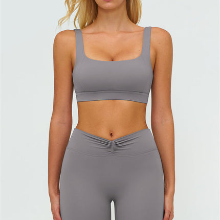 The Lushness V-Back Sports Bra Flared Leggings 2-Piece Set