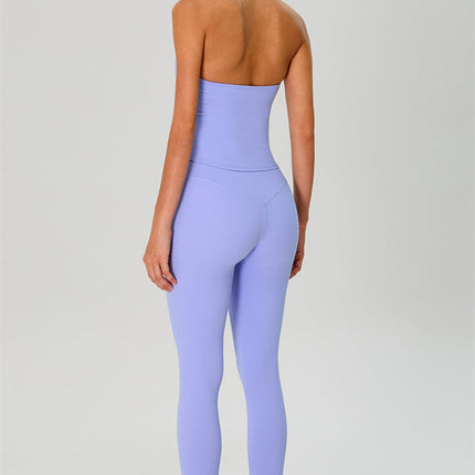 The Solid Halter Tank Top Leggings 2-Piece Set