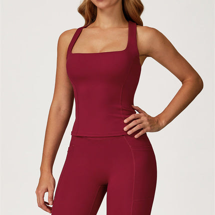 The Glacier Crop Tank Flared Leggings 2-Piece Set