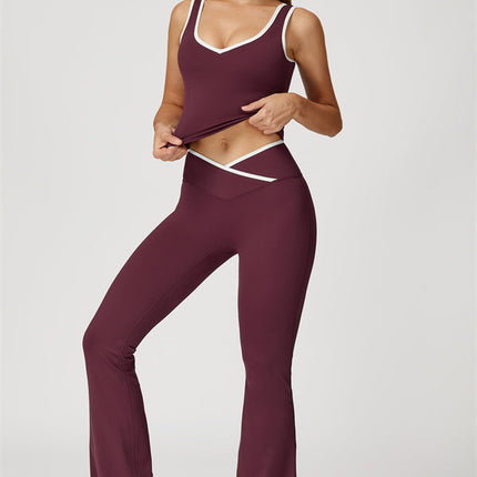 The Stamina Tank Top Flared Leggings 2-Piece Set