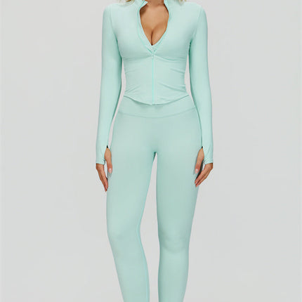 The Empower Jacket Sports Bra Leggings 3-Piece Set