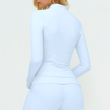 The Twirl Zip Jacket Halter Tank Top Leggings 3-Piece Set