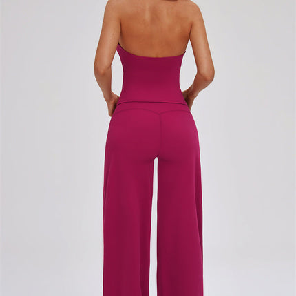 The Stride Crop Top Straight Leg Pants 2-Piece Set