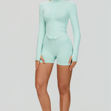 The Empower Jacket Sports Bra Shorts 3-Piece Set