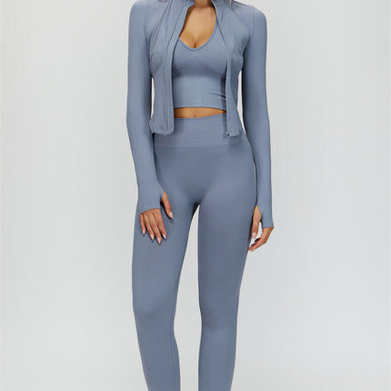 The Delight Jacket Sports Bra Leggings 3-Piece Set