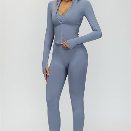 The Delight Jacket Sports Bra Leggings 3-Piece Set