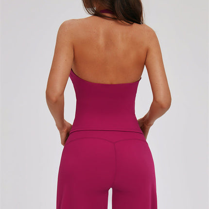 The Stride Crop Top Straight Leg Pants 2-Piece Set