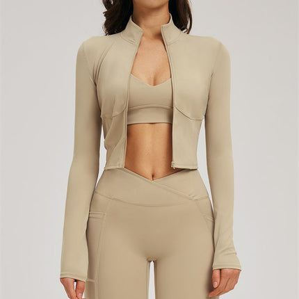The Sizzle Zip Jacket Sports Bra Flared Leggings 3-Piece Set
