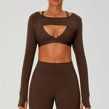 The Ember Sports Bra Crop Top Leggings 3-Piece Set