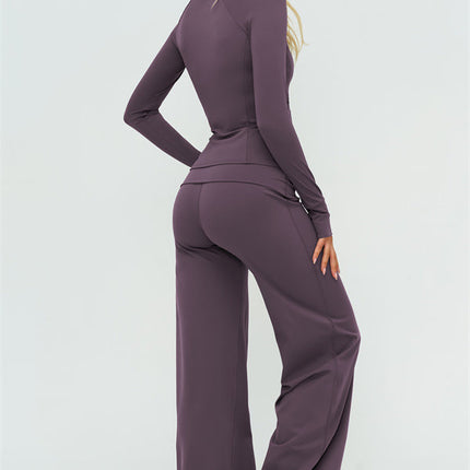 The Twirl Zip Jacket Straight Leg Pants 2-Piece Set