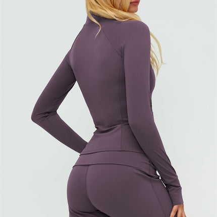 The Twirl Zip Jacket Sports Bra Straight Leg Pants 3-Piece Set