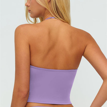 The Twirl Zip Jacket Halter Tank Top Leggings 3-Piece Set