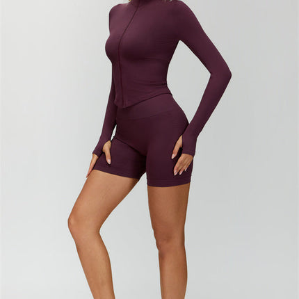 The Delight Jacket Sports Bra Shorts 3-Piece Set
