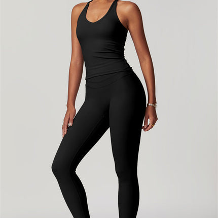 The Enigma Cross Back Vest Leggings 2-Piece Set