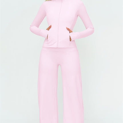 The Twirl Zip Jacket New Straight Leg Pants 2-Piece Set