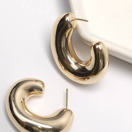 BALLOON PUFFY HOOP EARRINGS  |  80E2268