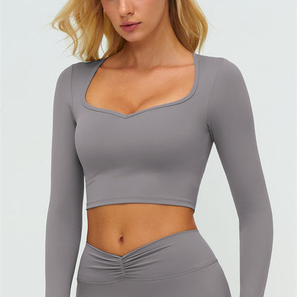 The Lushness Long Sleeve Crop top Shorts 2-Piece Set
