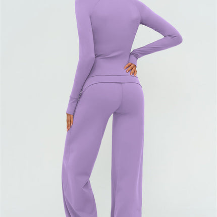 The Twirl Zip Jacket Straight Leg Pants 2-Piece Set