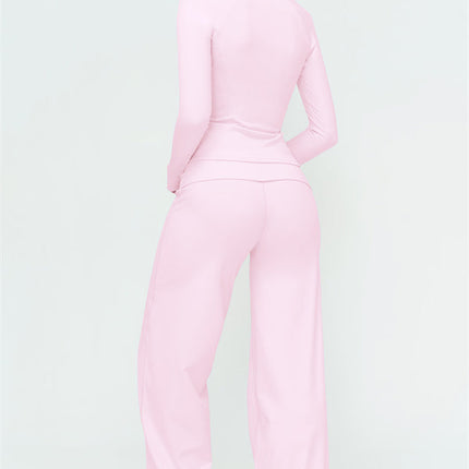 The Twirl Zip Jacket Halter Tank Top Leggings 3-Piece Set