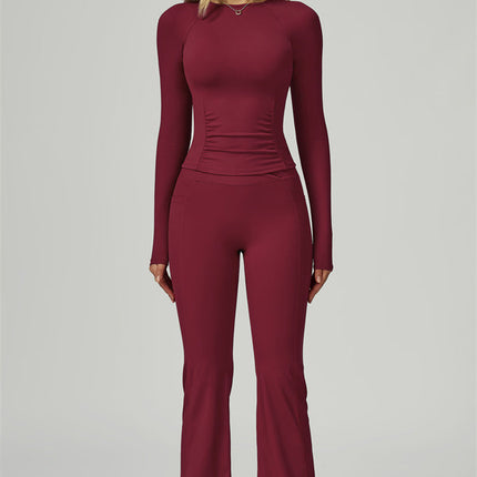 The FlexFit Active Top Flared Leggings 2-Piece Set