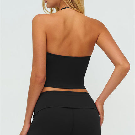 The Twirl Halter Tank Top Straight Leg Pants 2-Piece Set