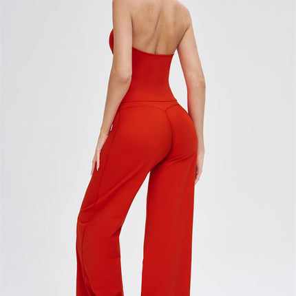 The Stride Crop Top Straight Leg Pants 2-Piece Set