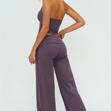 The Twirl Halter Tank Top Straight Leg Pants 2-Piece Set