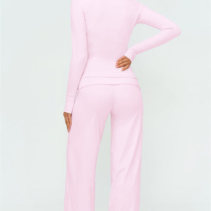 The Twirl Zip Jacket Straight Leg Pants 2-Piece Set