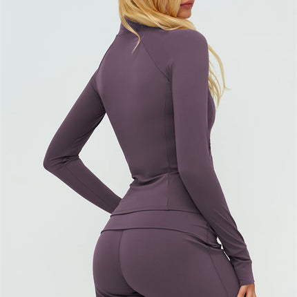 The Twirl Zip Jacket Halter Tank Top Leggings 3-Piece Set