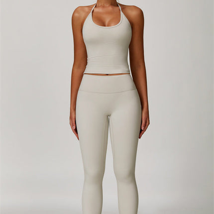 The Surge Halter Crop Top Leggings 2-Piece Set
