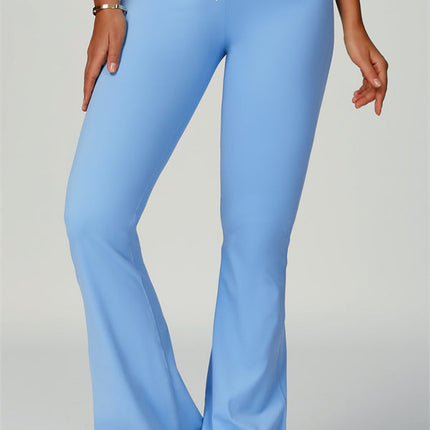 The Skyline Tie Top Flared Leggings Headband 3-Piece Set