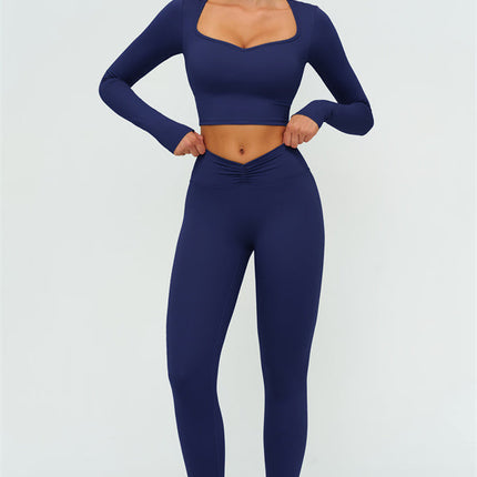 The Lushness Long Sleeve Crop top Leggings 2-Piece Set