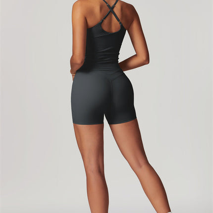 The Enigma Cross Back Vest Shorts 2-Piece Set
