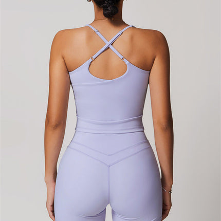 The Enigma Cross Back Vest Shorts 2-Piece Set