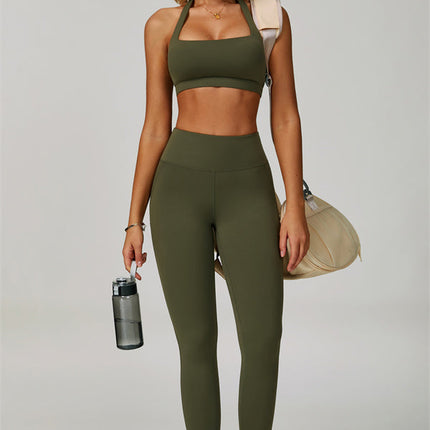 The Bold Halter Sports Bra Leggings 2-Piece Set
