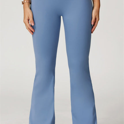 The Quest Cross Back Crop Top Flared Leggings 2-Piece Set