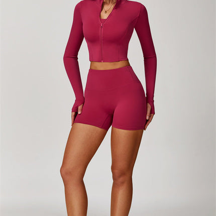 The Eloise Jacket Sports Bra Shorts 3-Piece Set