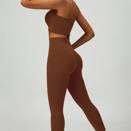 The Seraphine Halter Crop Top Leggings 2-Piece Set