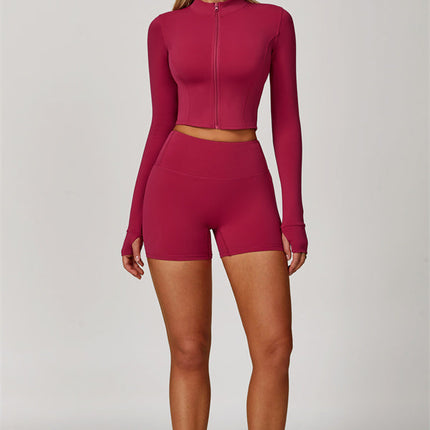 The Eloise Jacket Sports Bra Shorts 3-Piece Set