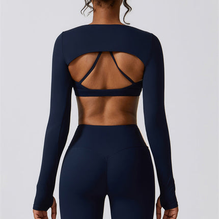 Juno Star Crop Top Sports Bra Leggings 3-Piece Set