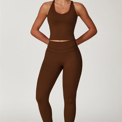 The Enigma Cross Back Vest Leggings 2-Piece Set