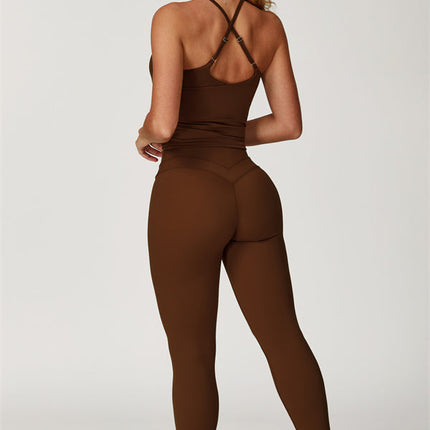 The Enigma Cross Back Vest Leggings 2-Piece Set