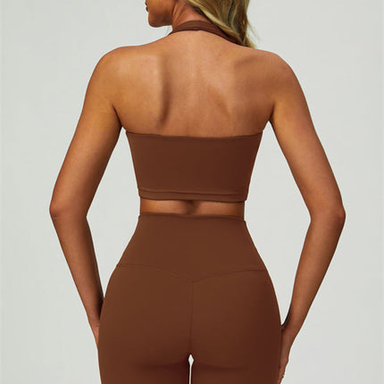 The Seraphine Halter Crop Top Leggings 2-Piece Set
