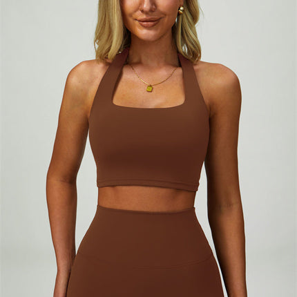 The Seraphine Halter Crop Top Leggings 2-Piece Set