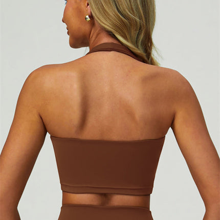 The Seraphine Halter Crop Top Leggings 2-Piece Set