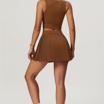 The Balance Crop Top Tennis Skirt 2-Piece Set