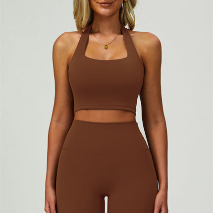 The Seraphine Halter Crop Top Leggings 2-Piece Set