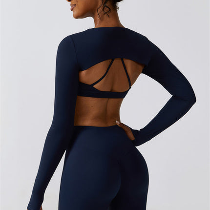 Juno Star Crop Top Sports Bra Leggings 3-Piece Set